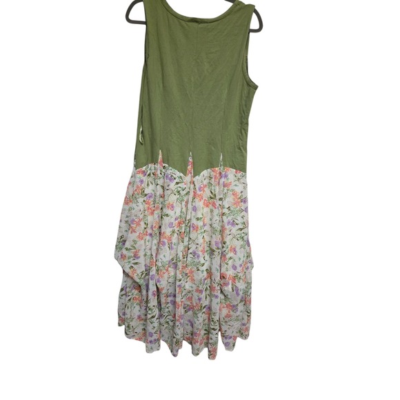 Vintage 90s‎ The Pyramid Collection Floral Dress Sleeveless Cottagecore  Size XL - Picture 2 of 6